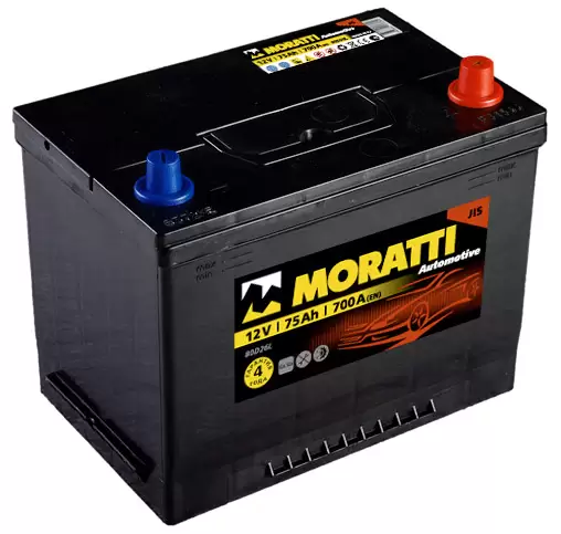 Аккумулятор автомобильный Moratti JIS 6СТ-75 Ач обр.