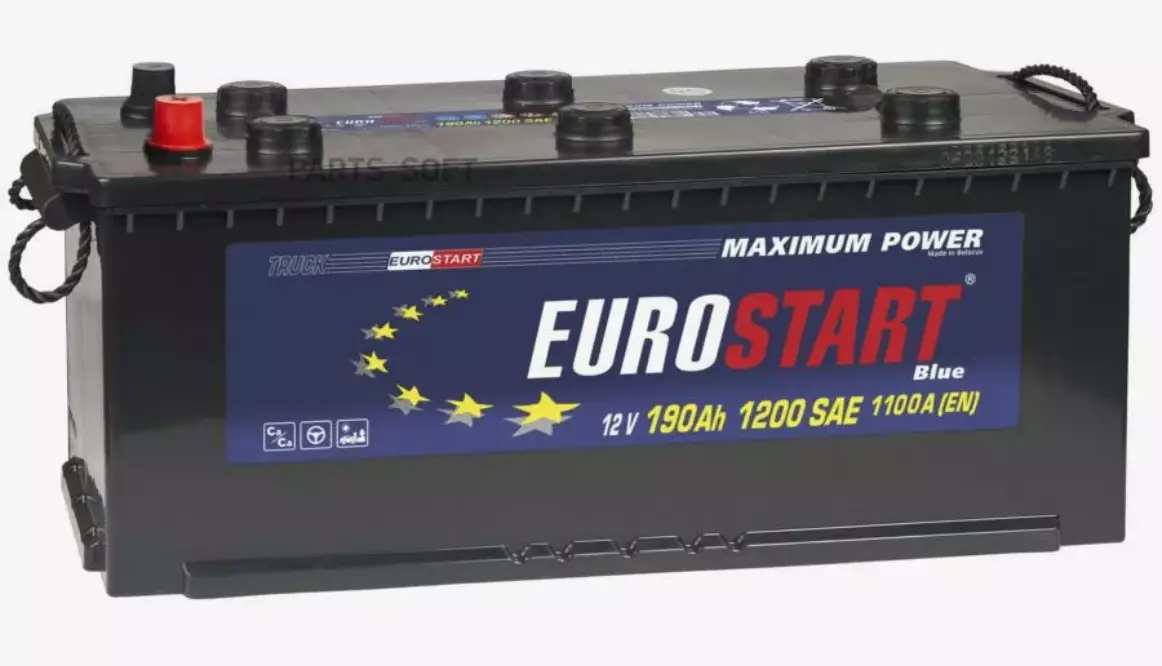Аккумулятор грузовой Eurostart Blue Professional 190Ah 1050A ПП (513x223x217) без борта D5