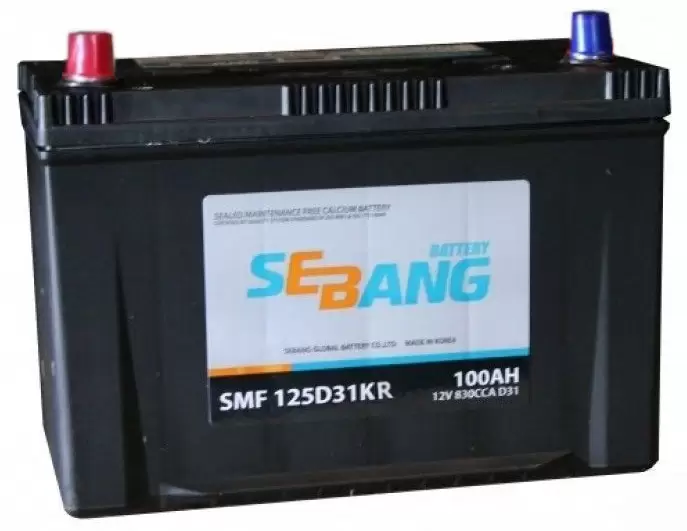 Аккумулятор автомобильный SEBANG SMF 125D31KR 6СТ-100 Ач прям.