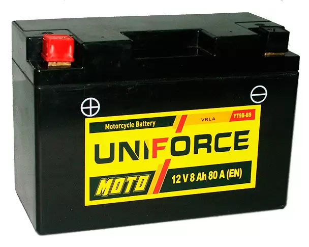Аккумулятор для мотоцикла Uniforce Moto 509902 (YT9B-BS) 8 Ач