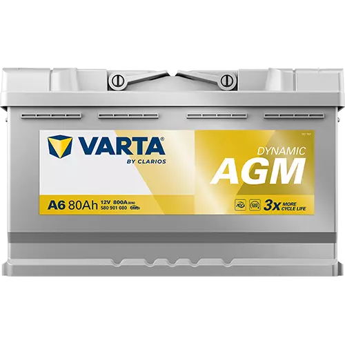 Аккумулятор Varta Dynamic AGM A6 6СТ-80 АЧ обр.
