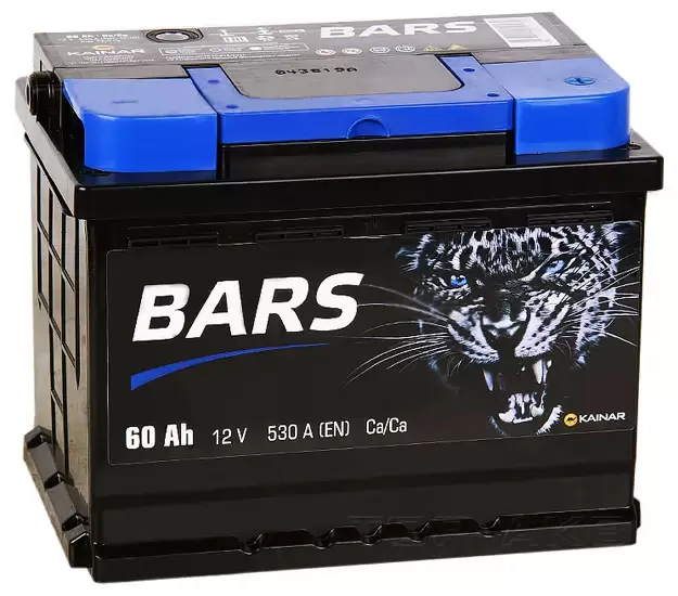 Аккумулятор автомобильный Bars 6СТ-60 обр. (низкий)