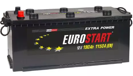 Автомобильный аккумулятор EUROSTART Extra Power 190.0 Ah R+ 1150 A (борт) ОП (513x223x223) D5