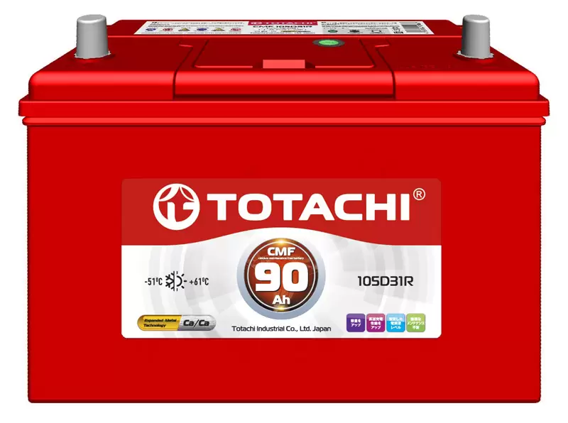Аккумулятор автомобильный Totachi CMF 105D31R 6СТ-90 Ач прям.