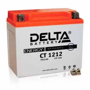 Аккумулятор Delta МОТО CT 1212 (YTX14-BS, YTX12-BS) 12 Ач