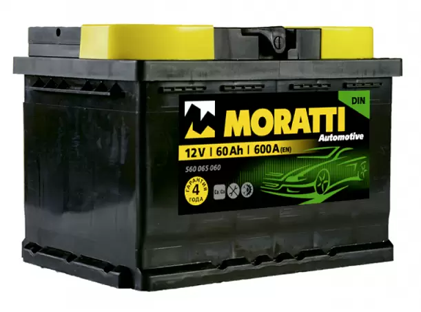 Аккумулятор автомобильный MORATTI 60.0 Ah 600 A пп