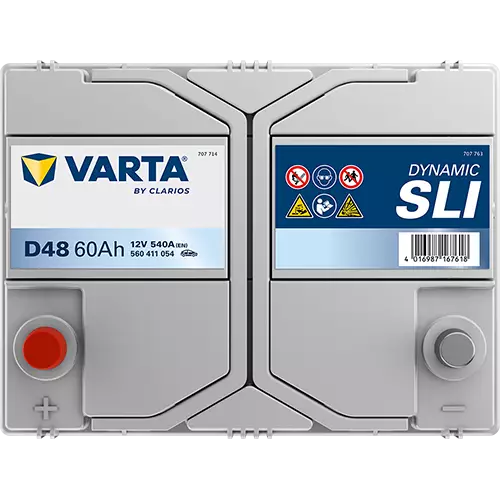 Аккумулятор автомобильный Varta Dynamic SLI D48 6СТ-60 Ач прям. (75D23R)
