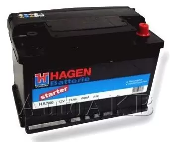 Аккумулятор автомобильный Hagen 740-74 6СТ-74 Ач обр.