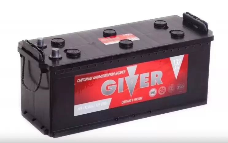 Аккумулятор грузовой GIVER 132.1 Ah роc. конус ПП (513x189x194x218) D4