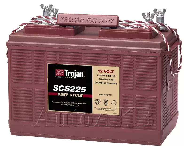 Аккумулятор лодочный Trojan SCS225 12V (с жидким электролитом) 130 Ач