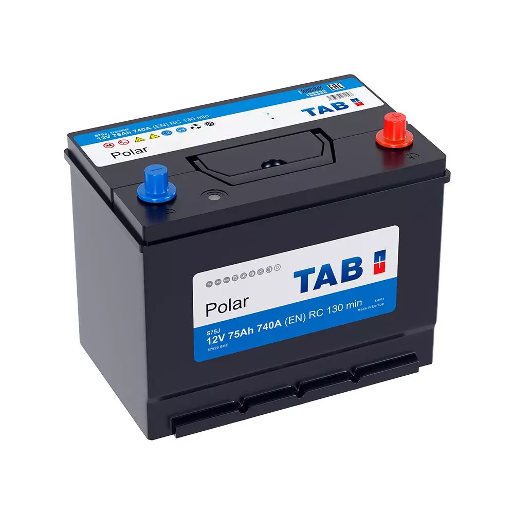 АККУМУЛЯТОР АВТОМОБИЛЬНЫЙ TAB POLAR 6CT-75 (57529)