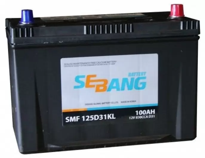 Аккумулятор автомобильный SEBANG SMF 125D31KL 6СТ-100 Ач обр.