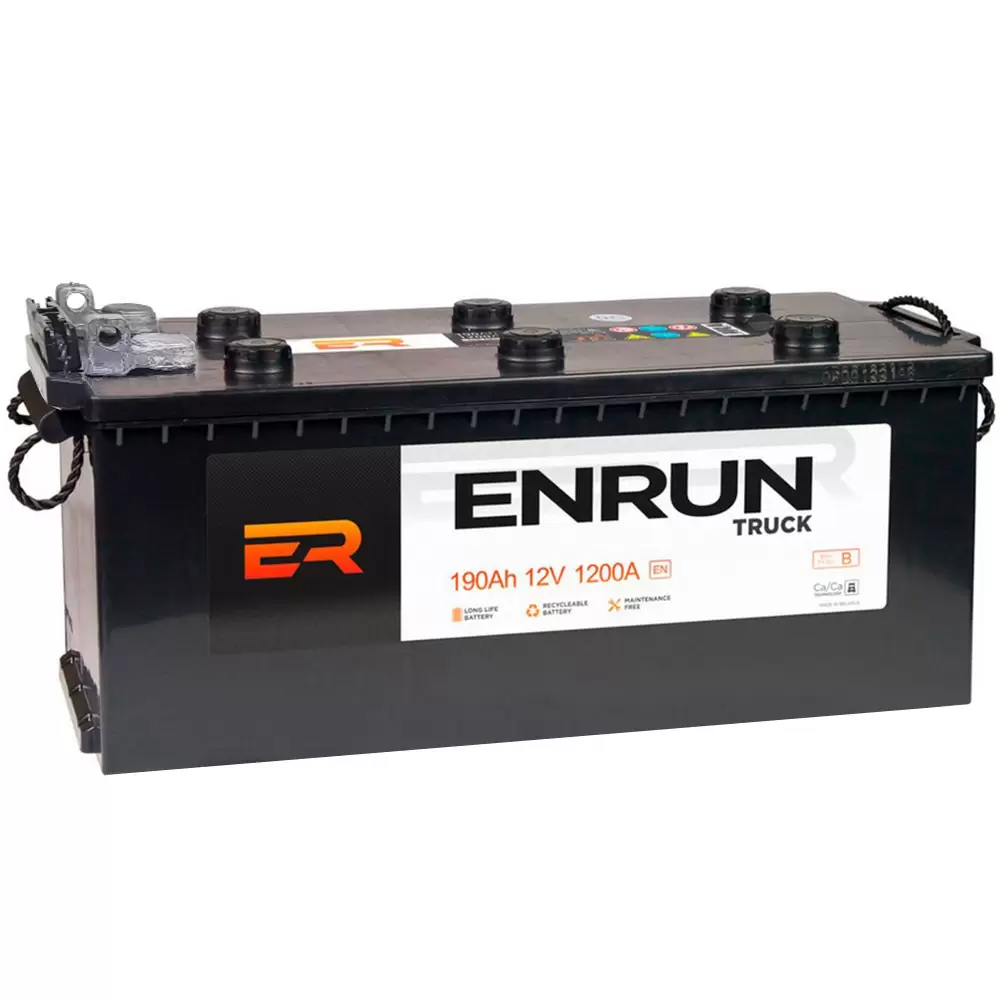 Аккумулятор ENRUN Truck 190 А/ч ПП 1250А болт