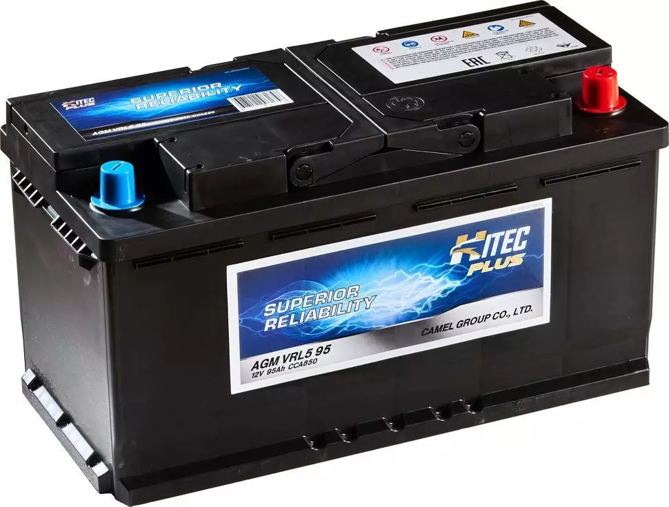 Аккумулятор автомобильный HITEC AGM VRL5 95Ah 850A оп