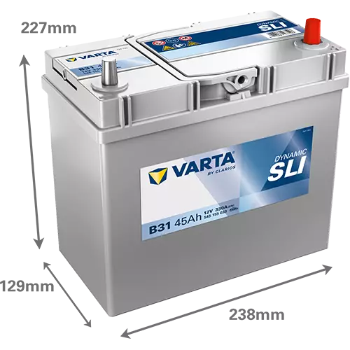 Аккумулятор автомобильный Varta Dynamic SLI B31 6СТ-45 Ач обр. (55B24L)