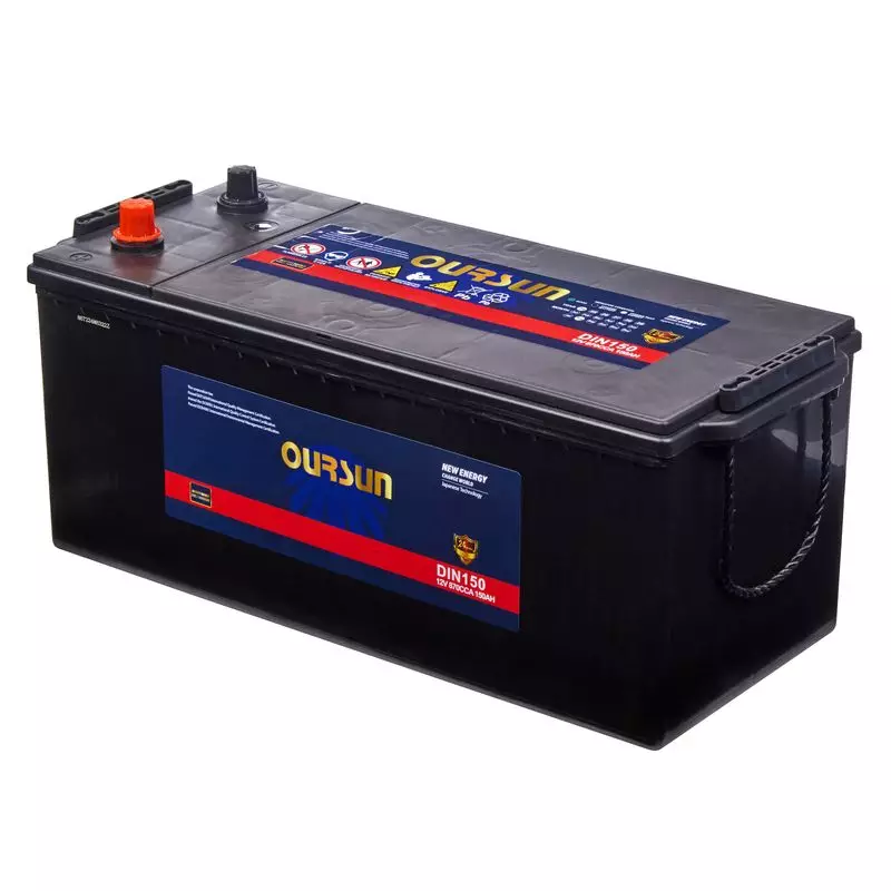 Аккумулятор грузовой OURSUN DIN150 150Ah 870A ПП (508х216х224) D5