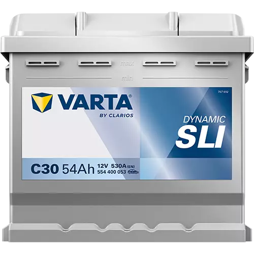 Аккумулятор автомобильный Varta Dynamic SLI C30 6СТ-54 Ач обр.