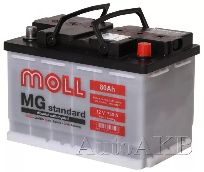 Аккумулятор автомобильный Moll MG Standard 6СТ-80 Ач обр.