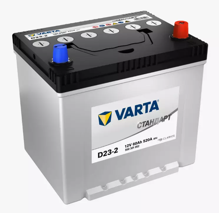 Аккумулятор автомобильный VST СТАНДАРТ 60.0 Ah 520 A D23L 6СТ-60 обр.