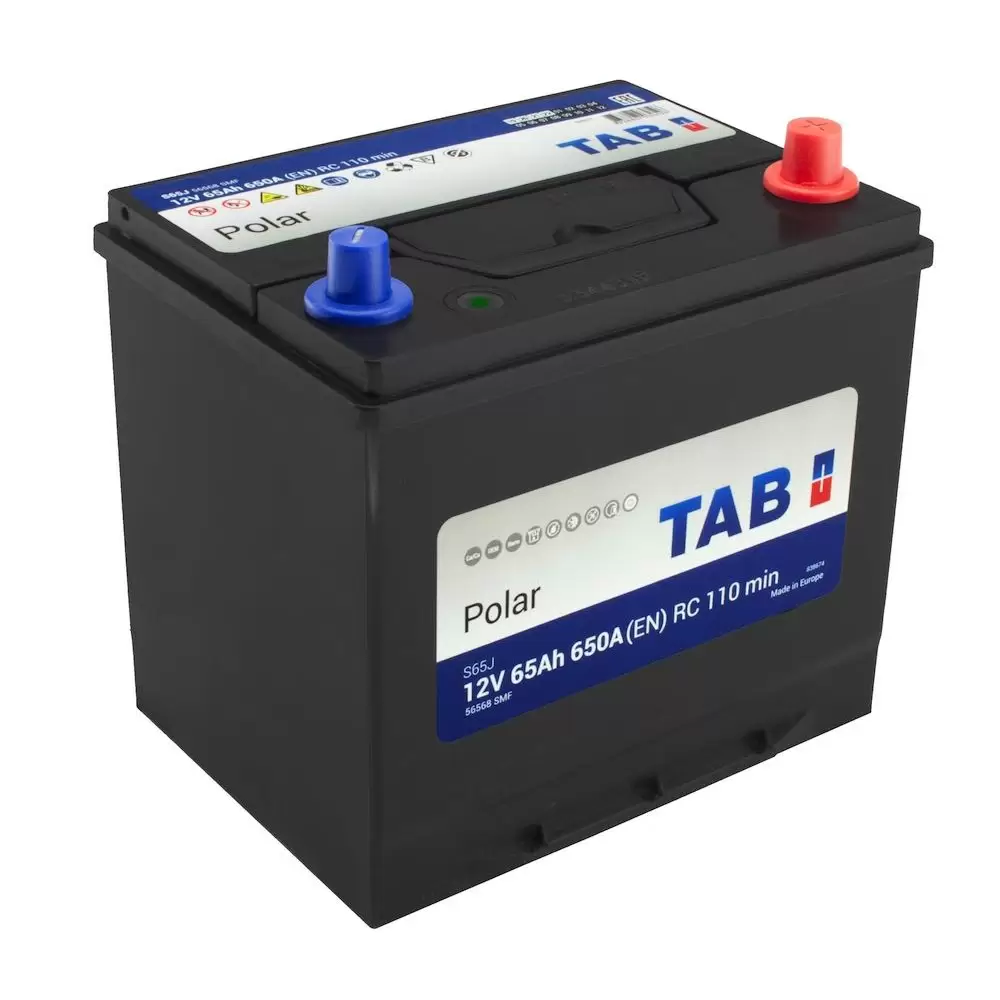 АККУМУЛЯТОР АВТОМОБИЛЬНЫЙ TAB POLAR S 65R (600А 232X173X225) D23 ОБР 56568 65 Ач