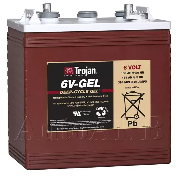 Аккумулятор тяговый Trojan 6V-GEL 6V (гелевый) 189 Ач