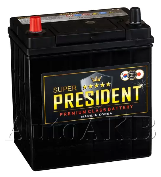 Аккумулятор автомобильный Super President 46B19R 6СТ-44 Ач прям.