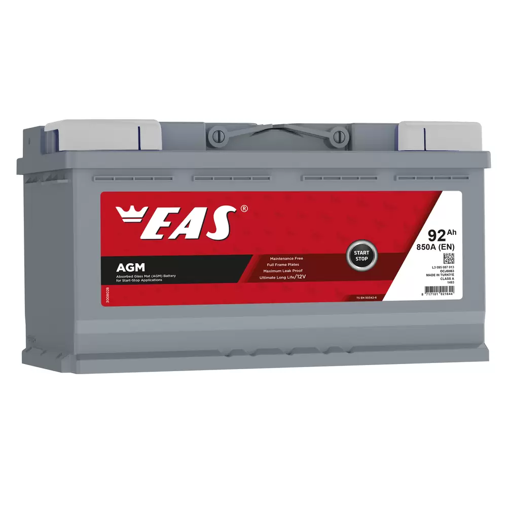 Аккумулятор автомобильный EAS AGM L5 92 А/ч ОБР
