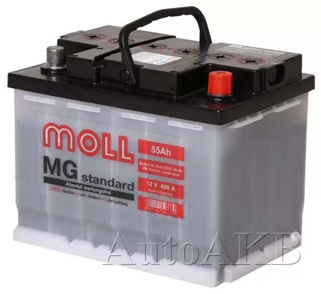 Аккумулятор автомобильный Moll MG Standard 6СТ-55 Ач обр.
