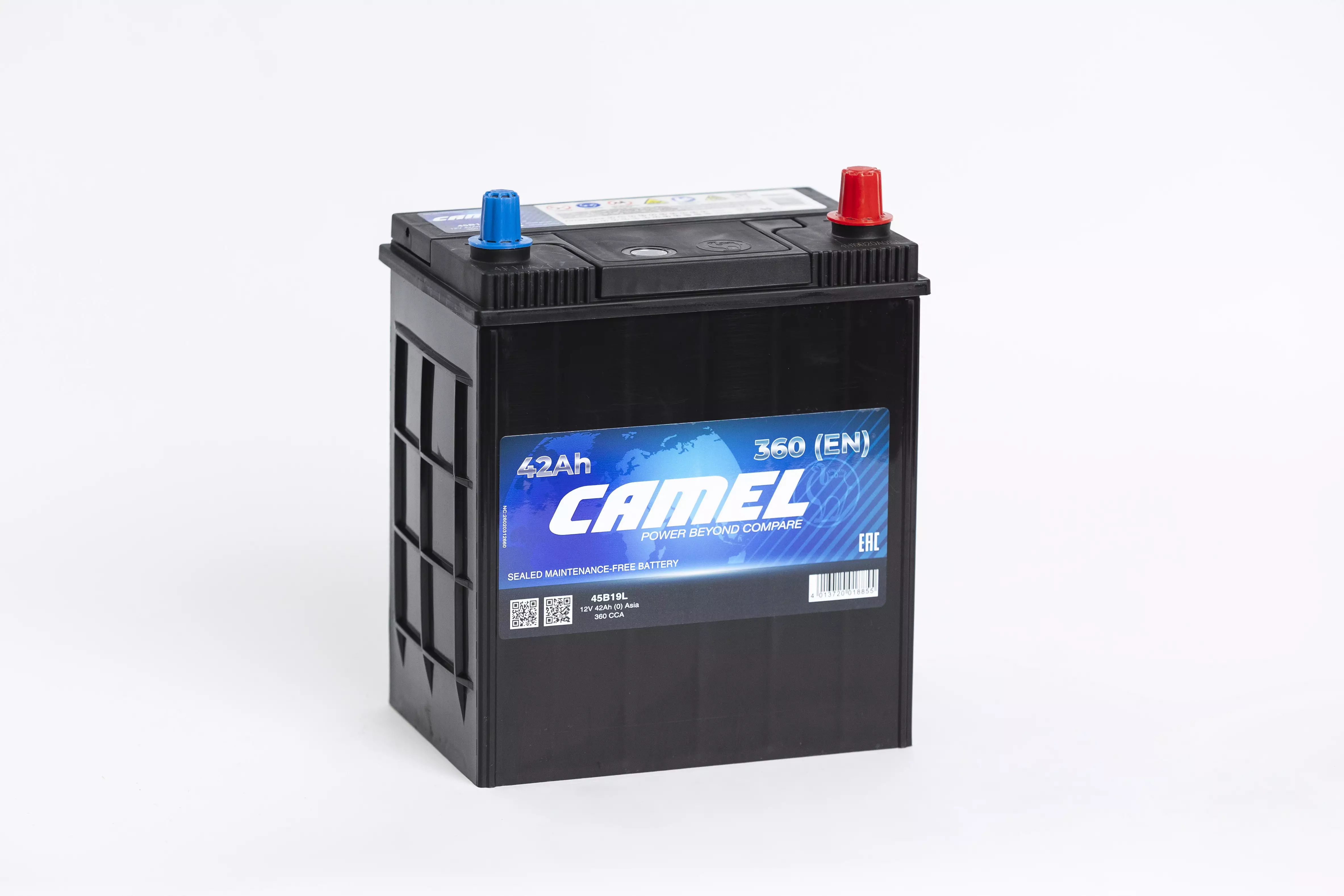 Аккумулятор автомобильный Camel 45B19L 42Ah 360A ОП (187х127х225) B19L