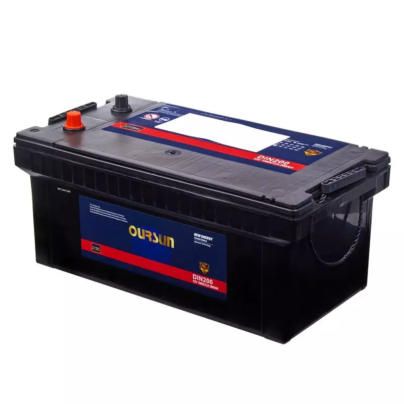 Аккумулятор грузовой OURSUN DIN200 200Ah 1080A ПП (509х264х237) D6