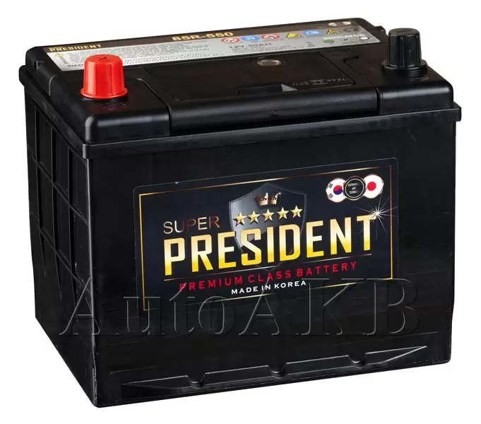 Аккумулятор автомобильный Super President 85R-550 6СТ-55 Ач прям.