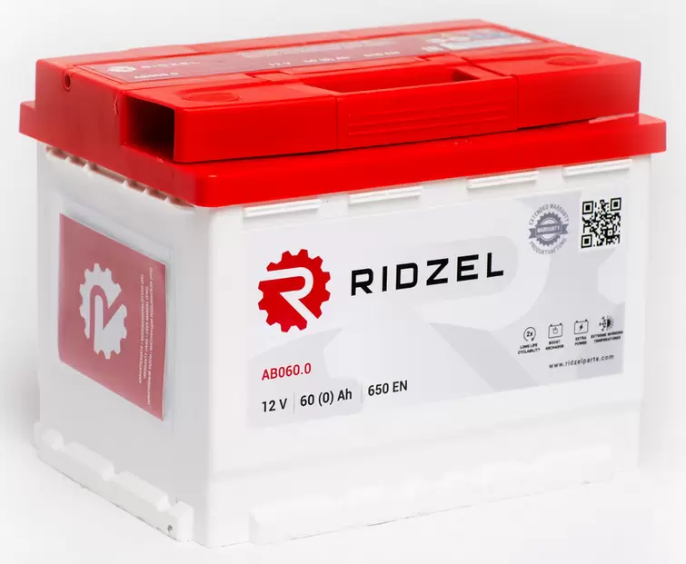 Аккумулятор автомобильный Ridzel 6СТ-60 Ач обр.