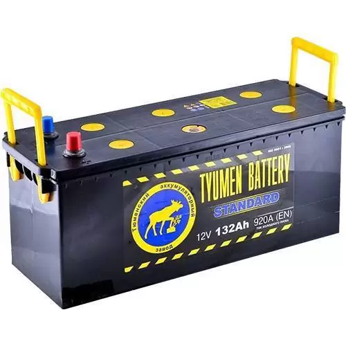 Аккумулятор грузовой TYUMEN BATTERY STANDARD 6СТ-132 Ач п.п.