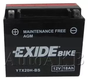 Аккумулятор мото EXIDE ETX20H-BS/YTX20H-BS