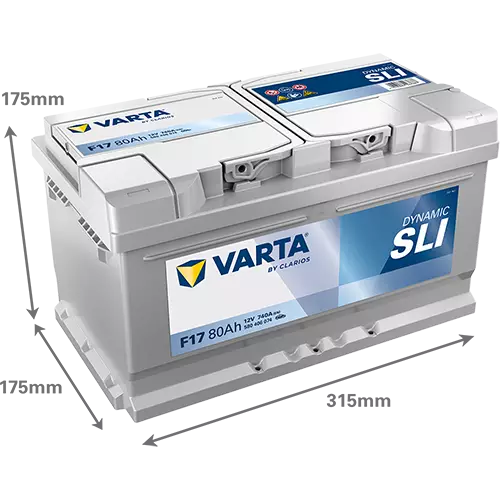 Аккумулятор автомобильный Varta Dynamic SLI F17 6СТ-80 Ач обр. LB3