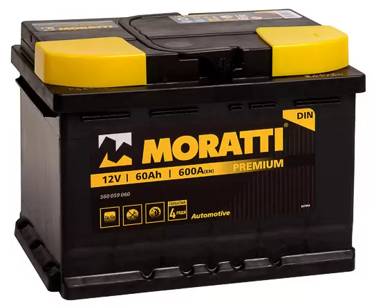 Аккумулятор автомобильный Moratti 6СТ-60 Ач обр. (низкий)