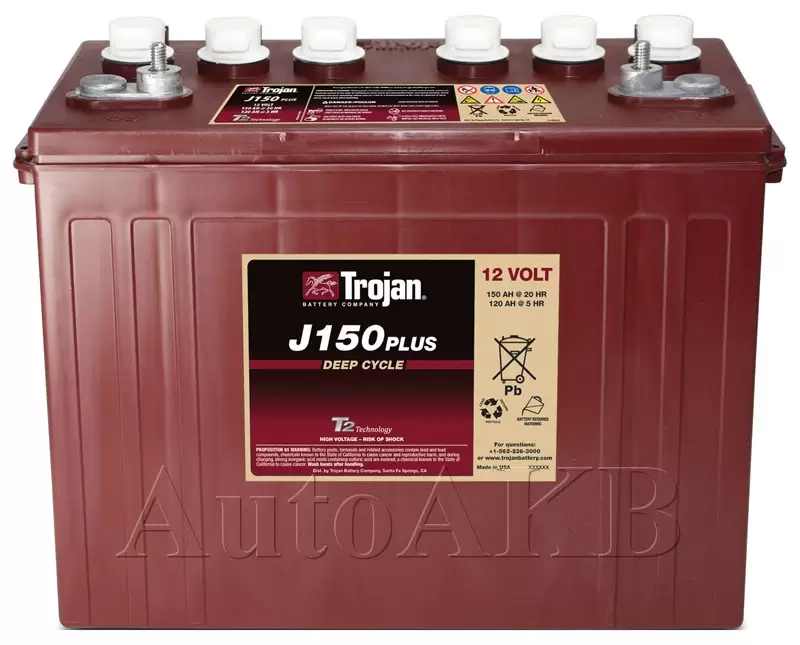 Аккумулятор тяговый Trojan J150+ 12V (с жидким электролитом) 150 Ач