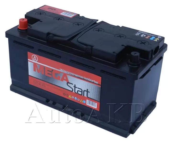 Аккумулятор автомобильный Megastart 6СТ-90 Ач прям.