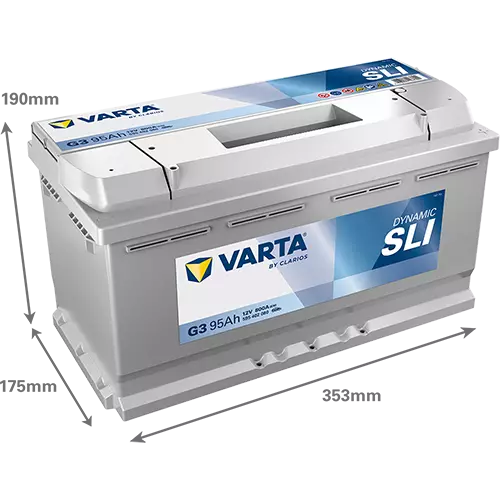 Аккумулятор автомобильный Varta Dynamic SLI G3 6СТ-95 Ач обр.