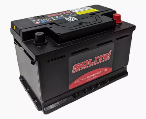 Аккумулятор автомобильный SOLITE 57113 6СТ-71 обр. (низкий)