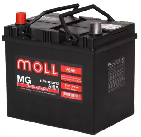 Аккумулятор автомобильный Moll MG Standard ASIA 6СТ-66 Ач прям.