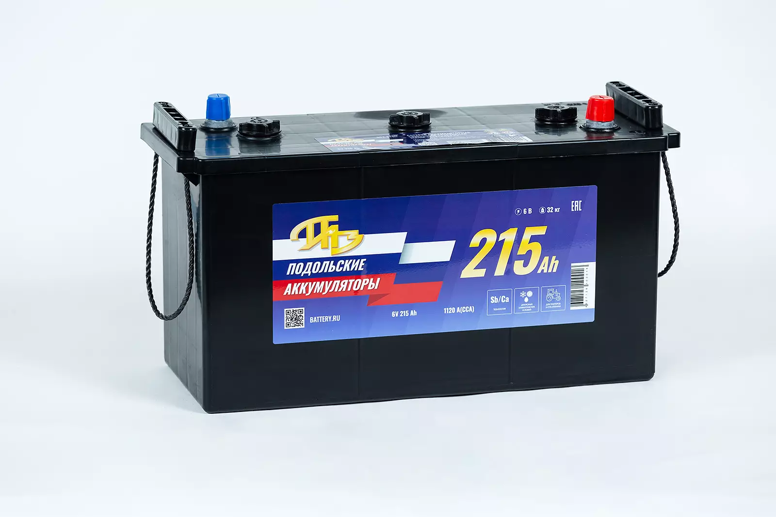 Аккумулятор автомобильный ПАЗ 3СТ-215 прям 3V 215 А.Ч 1150А (425х171х226)