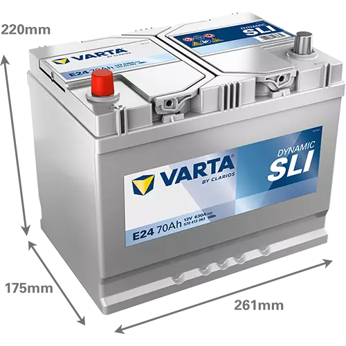 Аккумулятор автомобильный Varta Dynamic SLI E24 6СТ-70 Ач прям. (80D26R)
