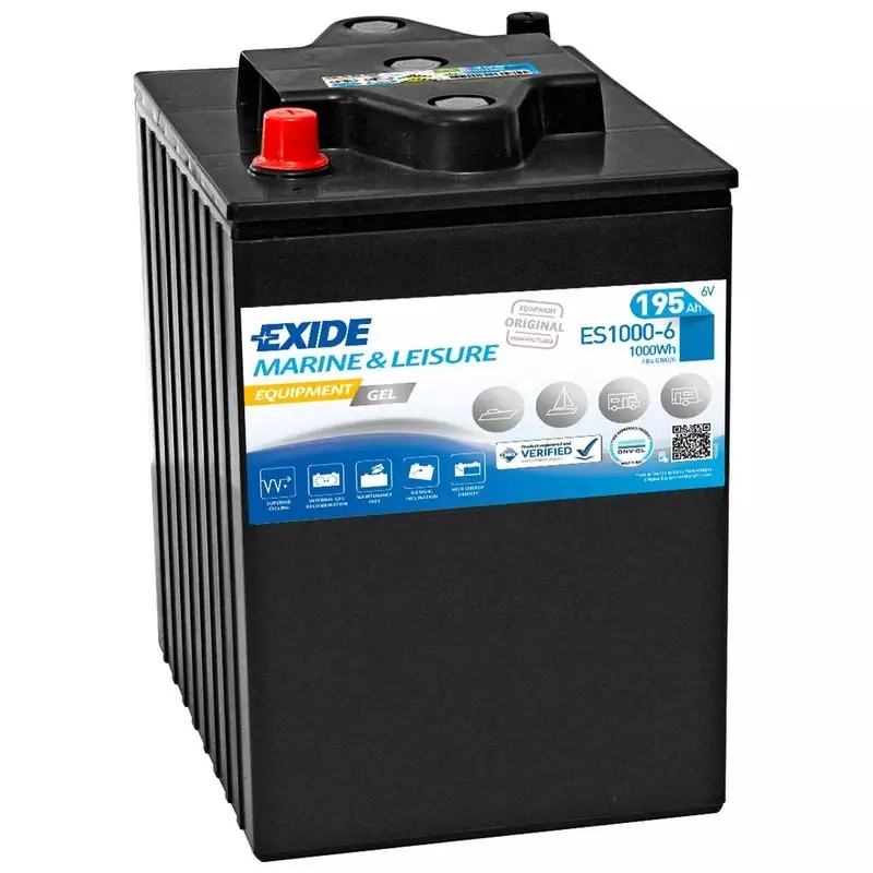 Аккумулятор лодочный EXIDE EQUIPMENT Gel ES 1000-6