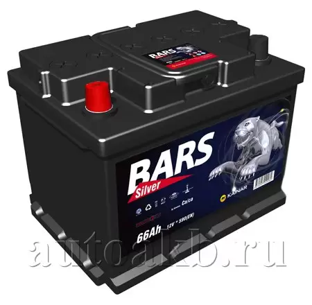 Аккумулятор автомобильный Bars Silver 6СТ-66 прям.