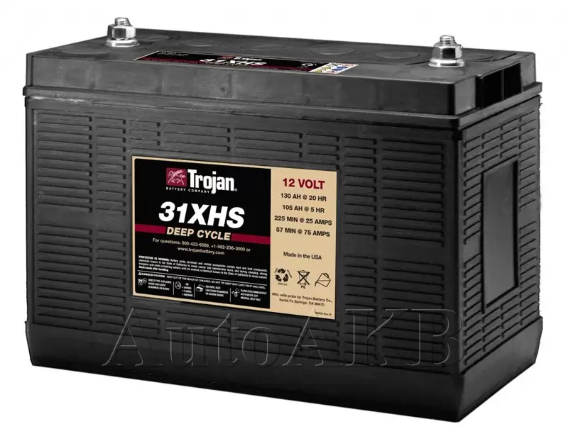 Аккумулятор тяговый Trojan 31XHS 12V (с жидким электролитом) 130 Ач
