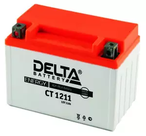 Аккумулятор Delta МОТО CT 1211 (YTZ12S, YTZ14S) 11 Ач