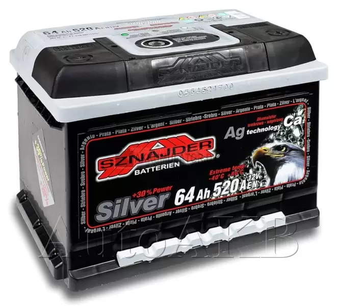 Аккумулятор автомобильный SZNAJDER Silver 564 25 6СТ-64 Ач обр. (низкий)