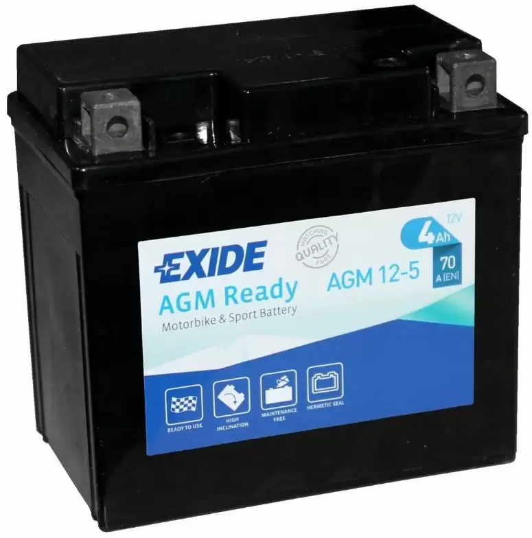 Аккумулятор мотоциклетный EXIDE AGM READY AGM12-5