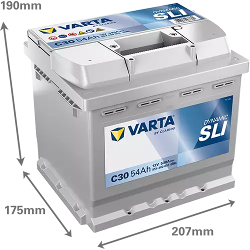 Аккумулятор автомобильный Varta Dynamic SLI C30 6СТ-54 Ач обр.